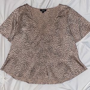 Express cheetah babydoll top